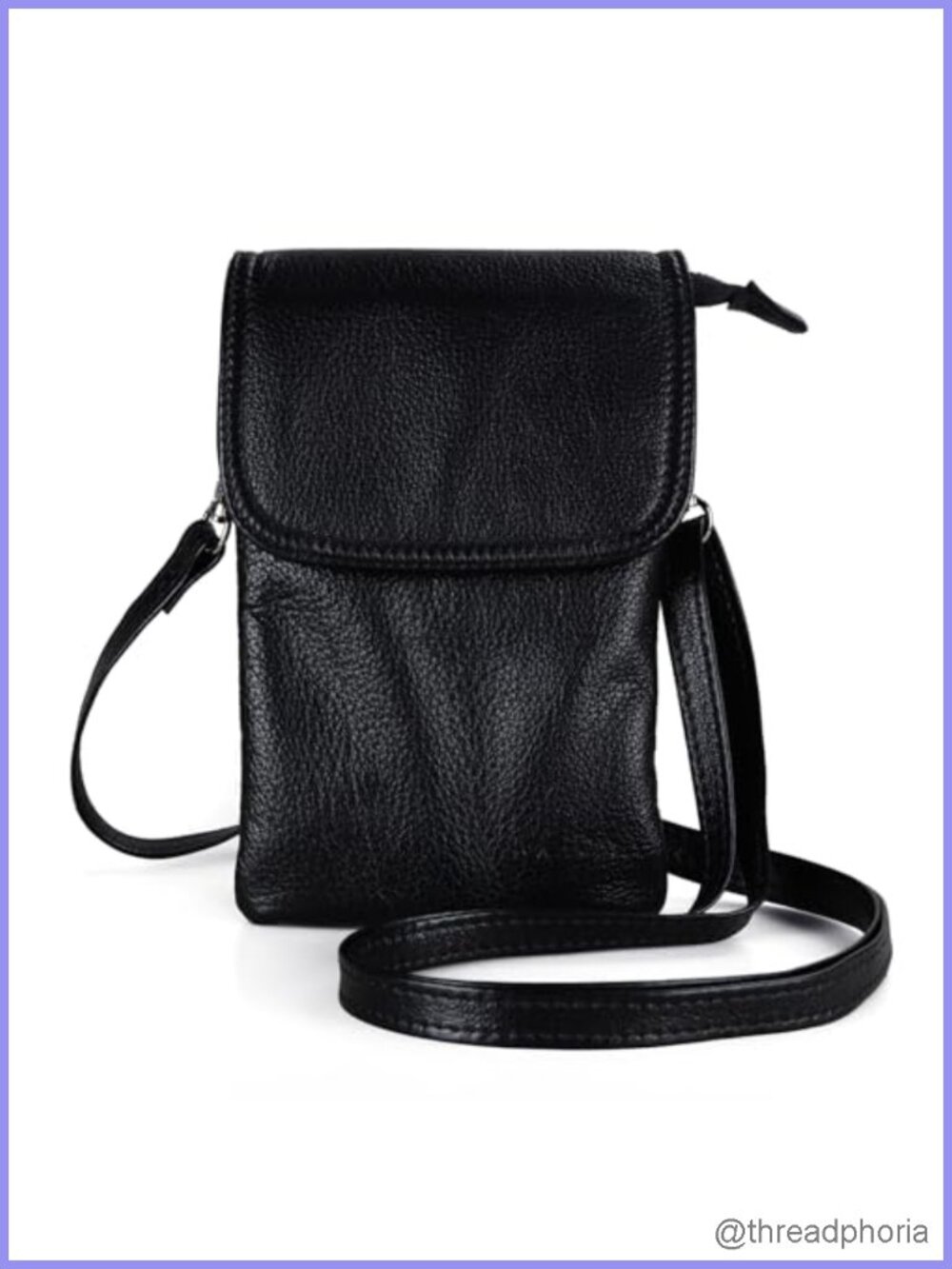Genuine Leather Small Crossbody Bag for Women Cell Phone Travel Purse Card Slots